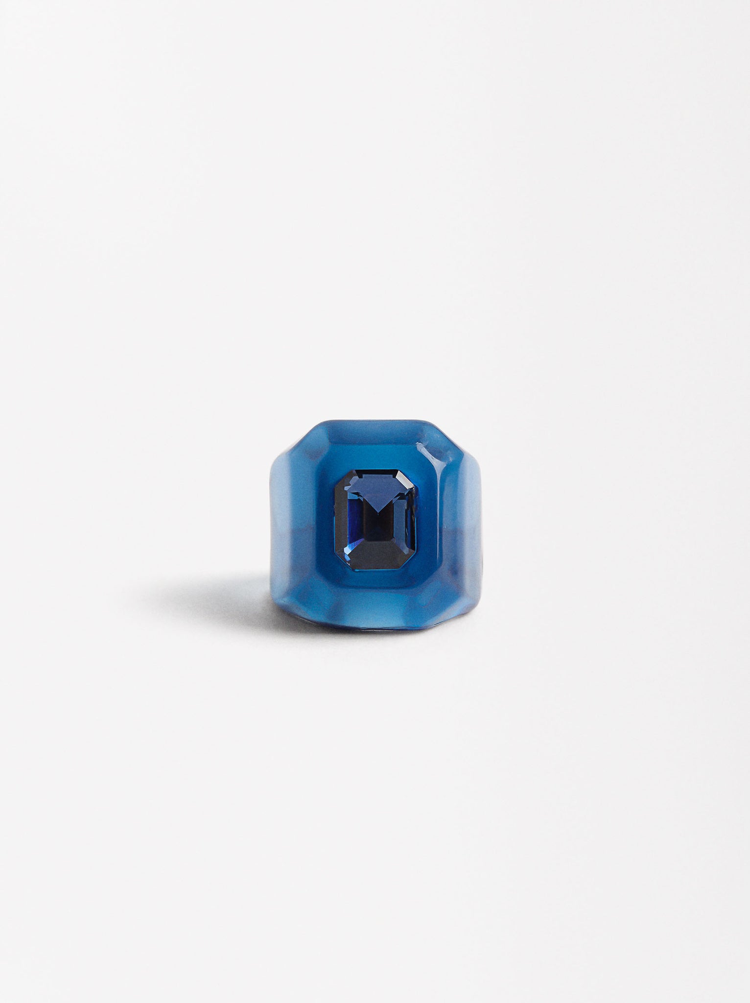 Square Ring With Crystal