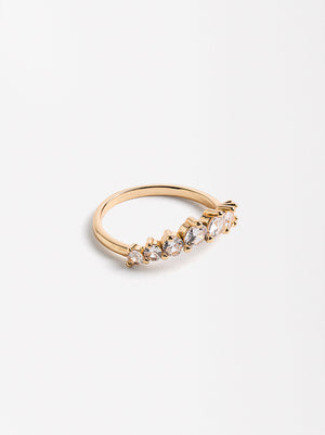 Gold Ring With Zirconias