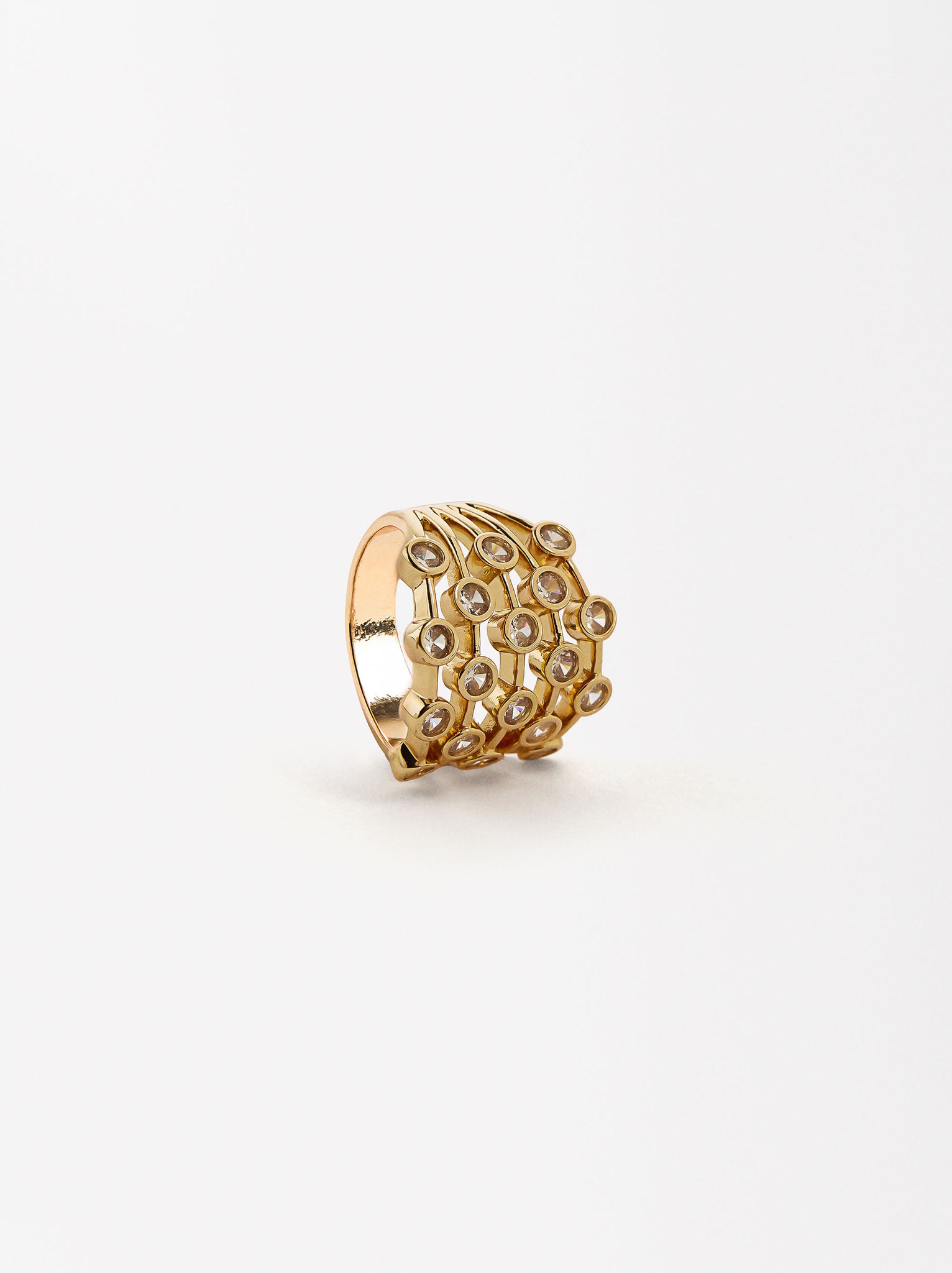 Gold Ring With Zirconias