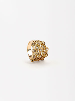 Gold Ring With Zirconias