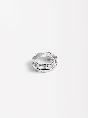 Double Ring With Zirconia