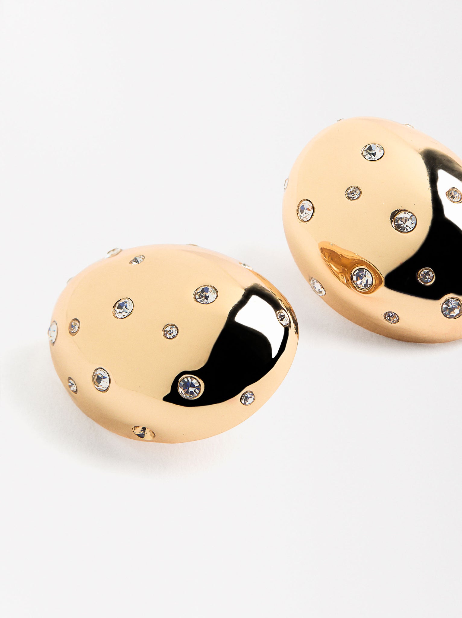 Oval Earrings With Zirconias