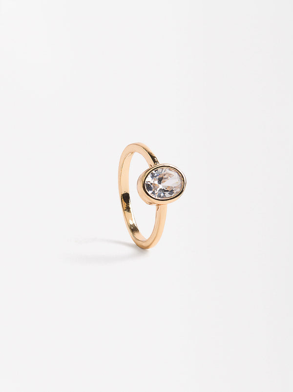 Gold Ring With Zirconia