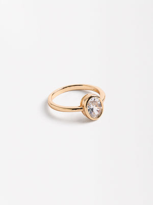 Gold Ring With Zirconia