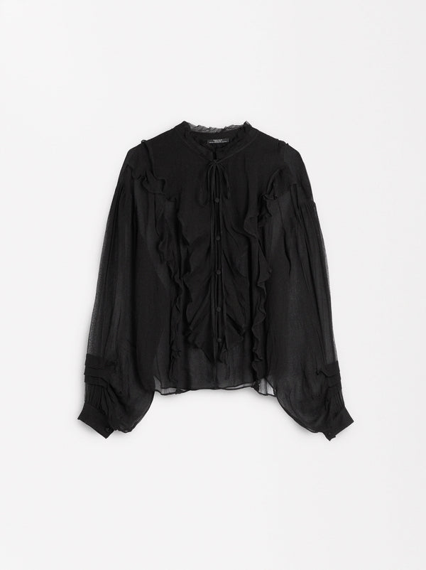 Sheer Ruffled Shirt