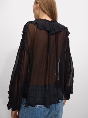 Sheer Ruffled Shirt