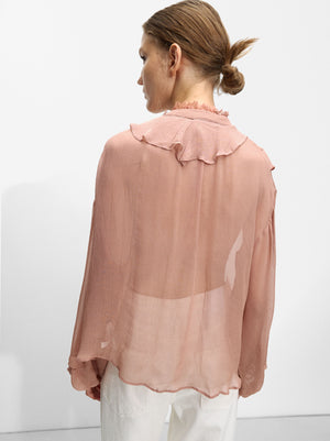 Sheer Ruffled Shirt