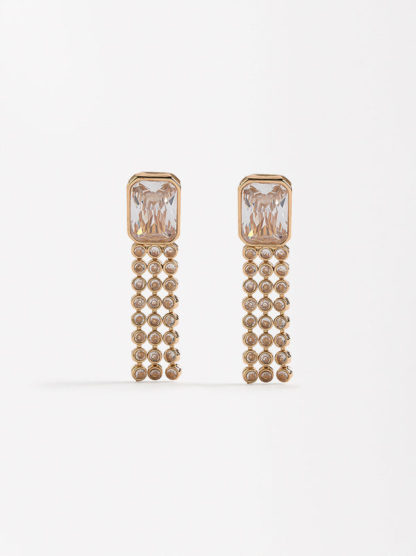 Long Earrings With Zirconias