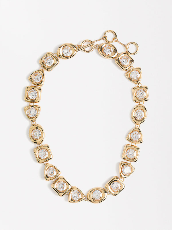 Short Necklace With Zirconias