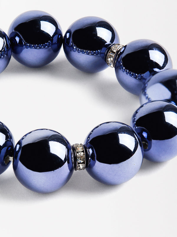 Bracelet With Spheres And Crystals