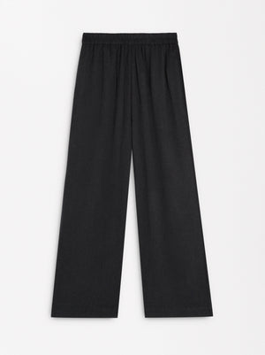 Loose-Fitting Trousers With Elastic Waistband