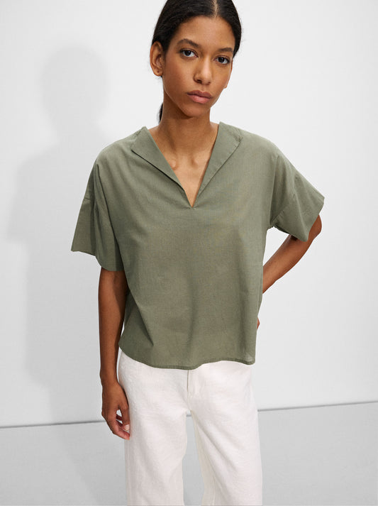 Blouse With 100% Cotton