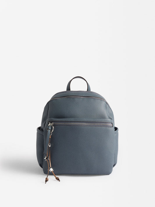 Textured Backpack With Pendant