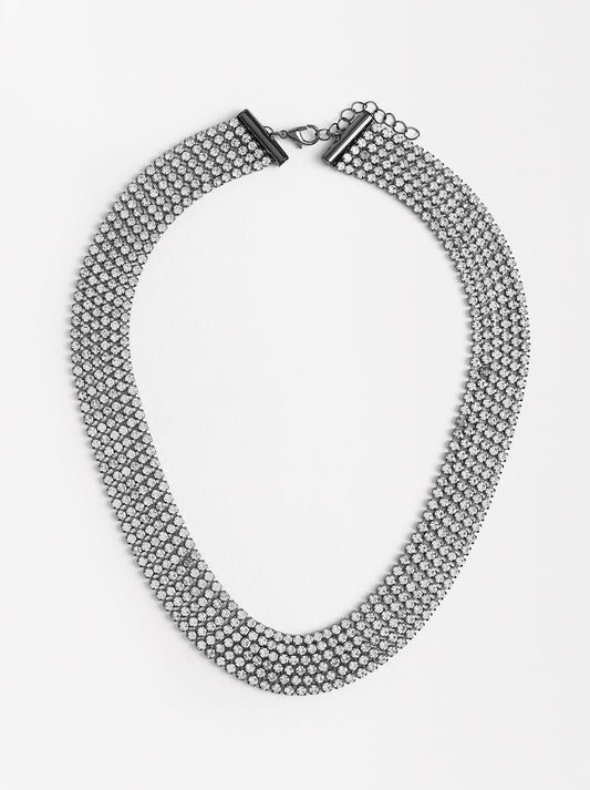 Short Necklace With Crystals