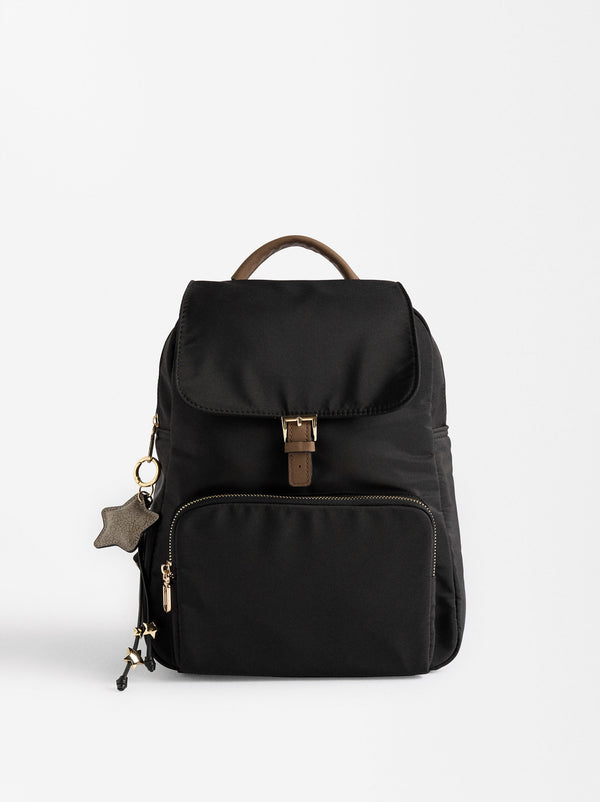 Nylon Backpack With Pendant