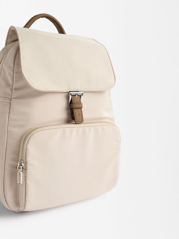 Nylon Backpack With Pendant