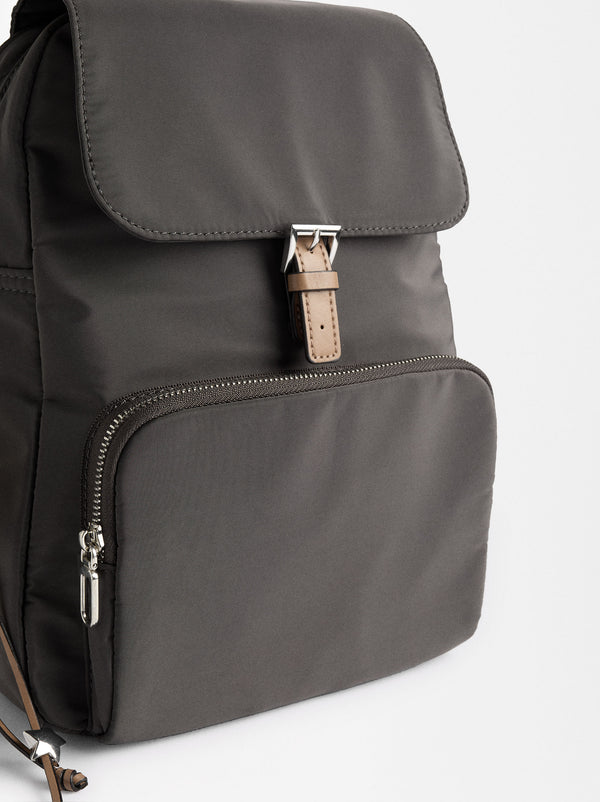 Nylon Backpack With Pendant