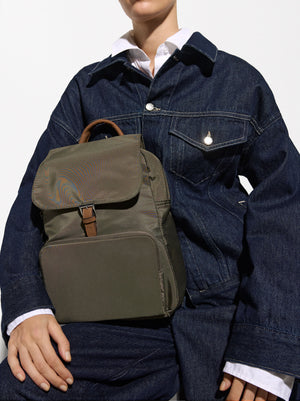 Nylon Backpack With Pendant