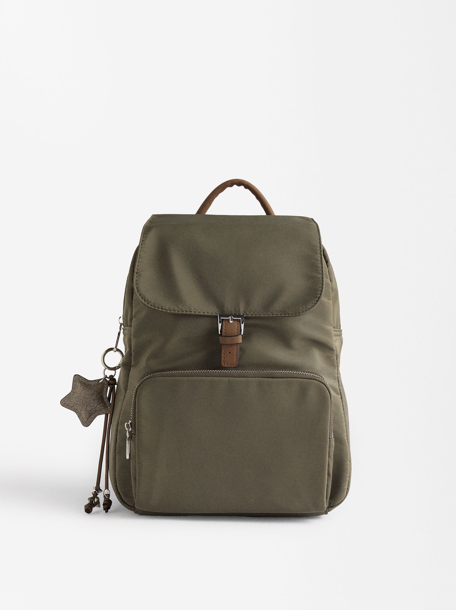 Nylon Backpack With Pendant