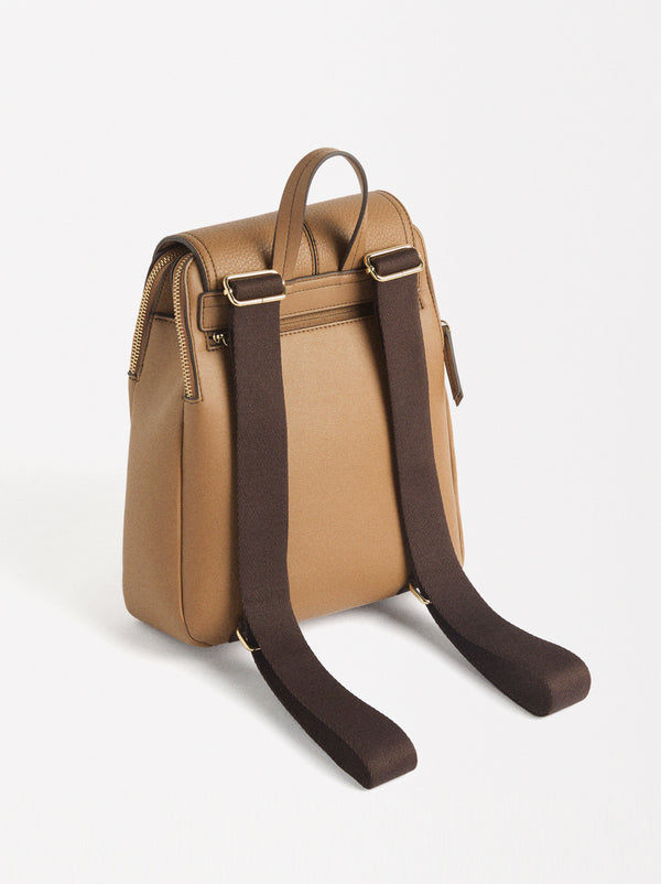 Backpack With Flap Closure