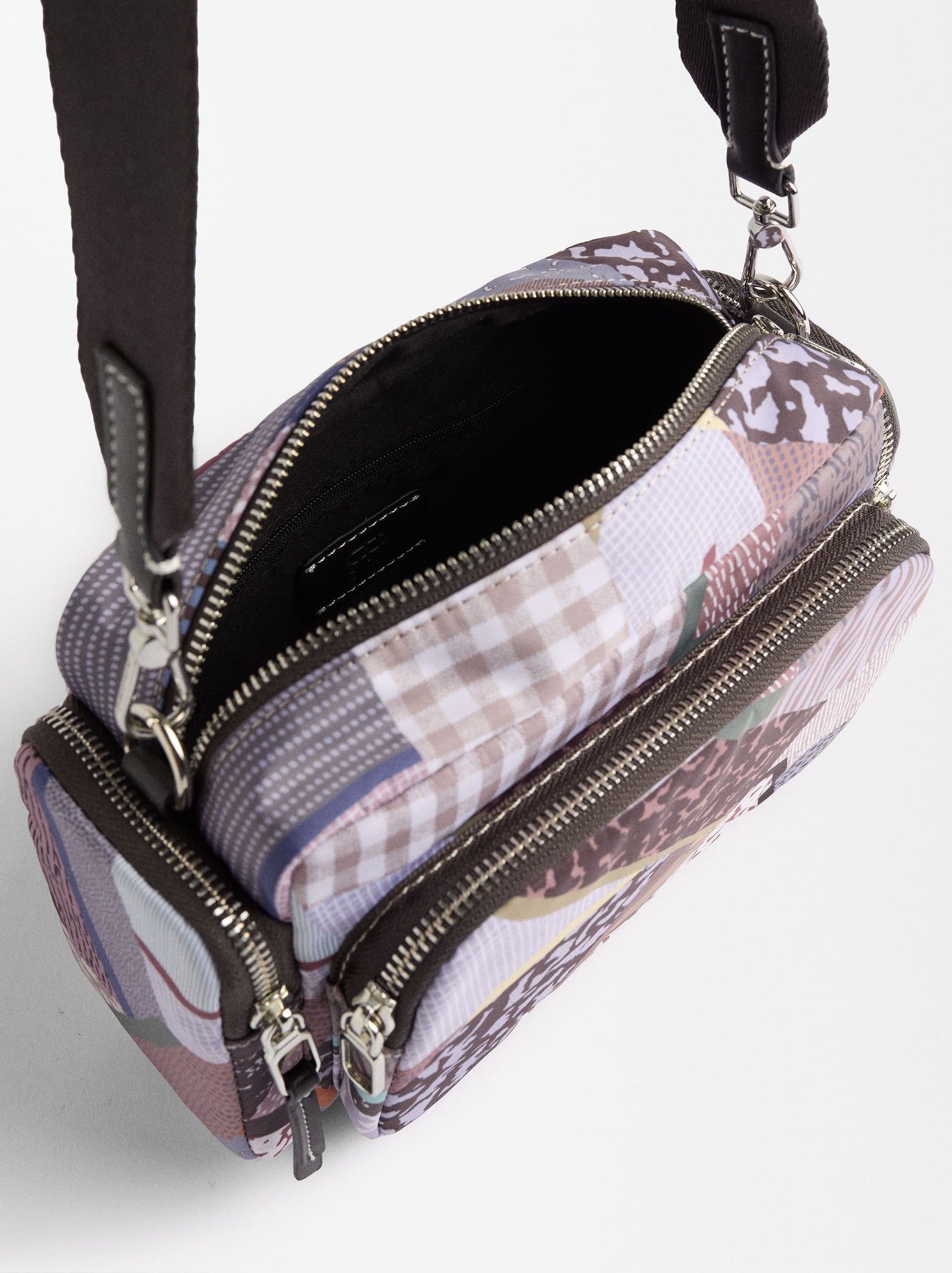 Printed Nylon Crossbody Bag