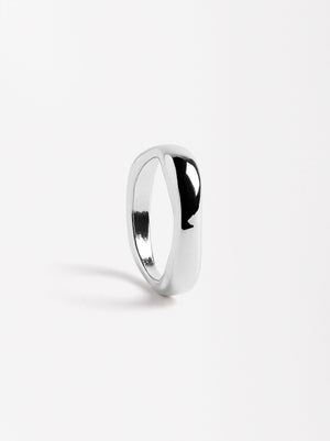 Rectangular Silver Ring