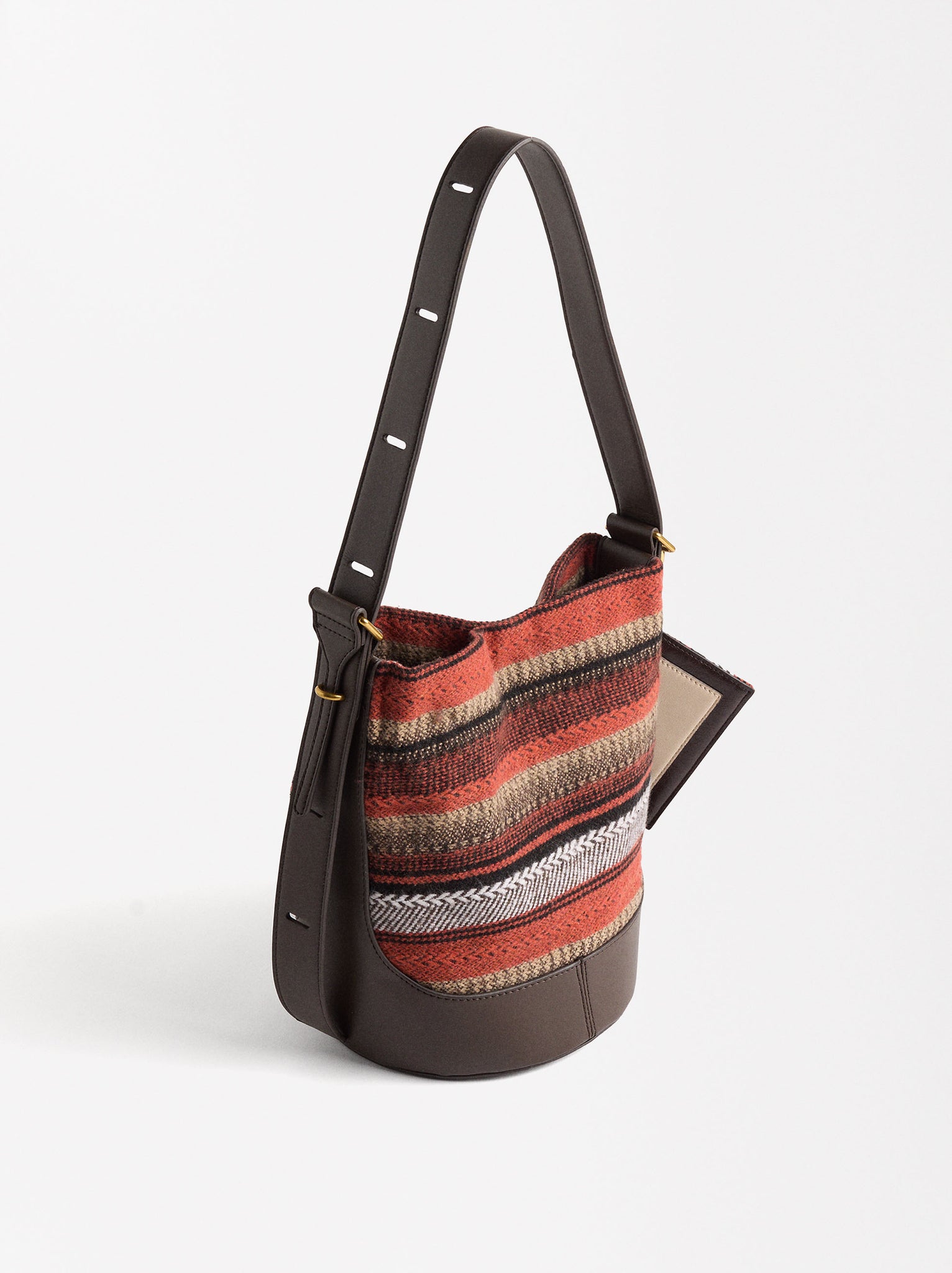 Shoulder Bag With Wool And Pendant