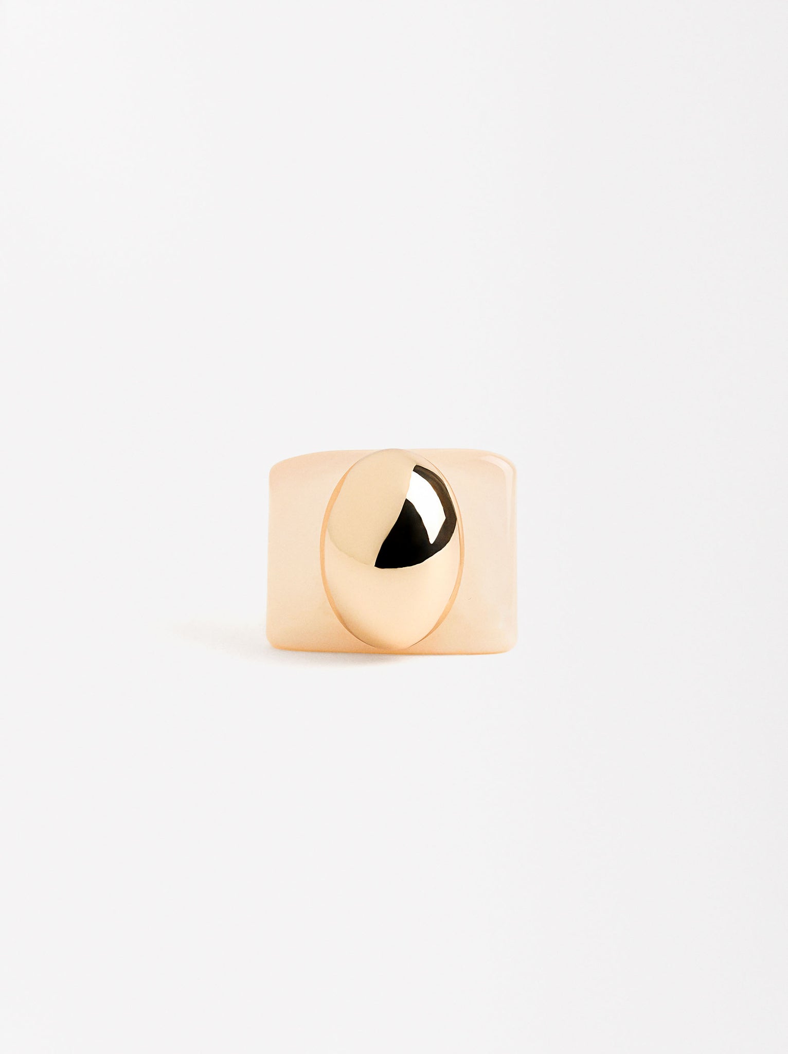 Square Ring With Metal Detail