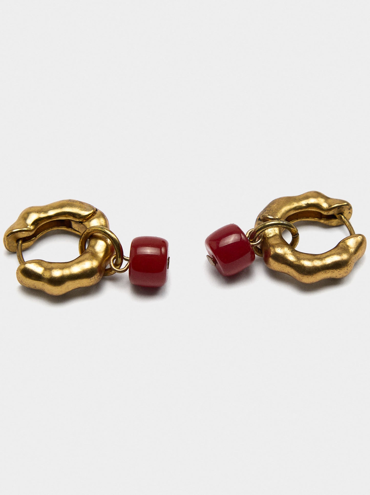 Small Hoop Earrings With Stone