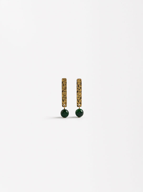 Long Earrings With Stone