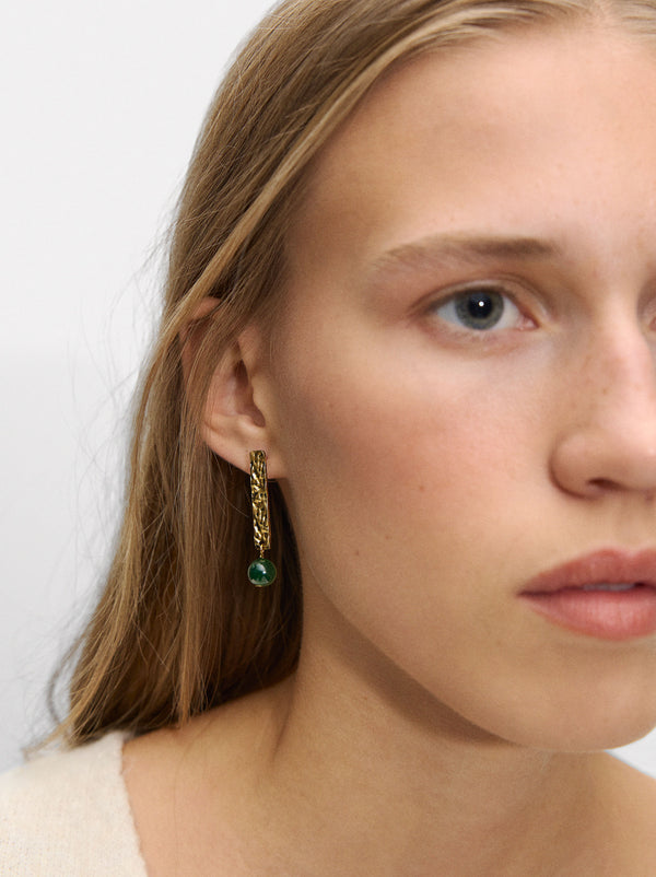 Long Earrings With Stone