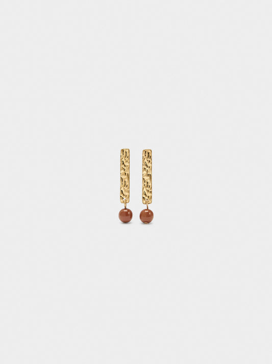 Bar Earrings With Bead