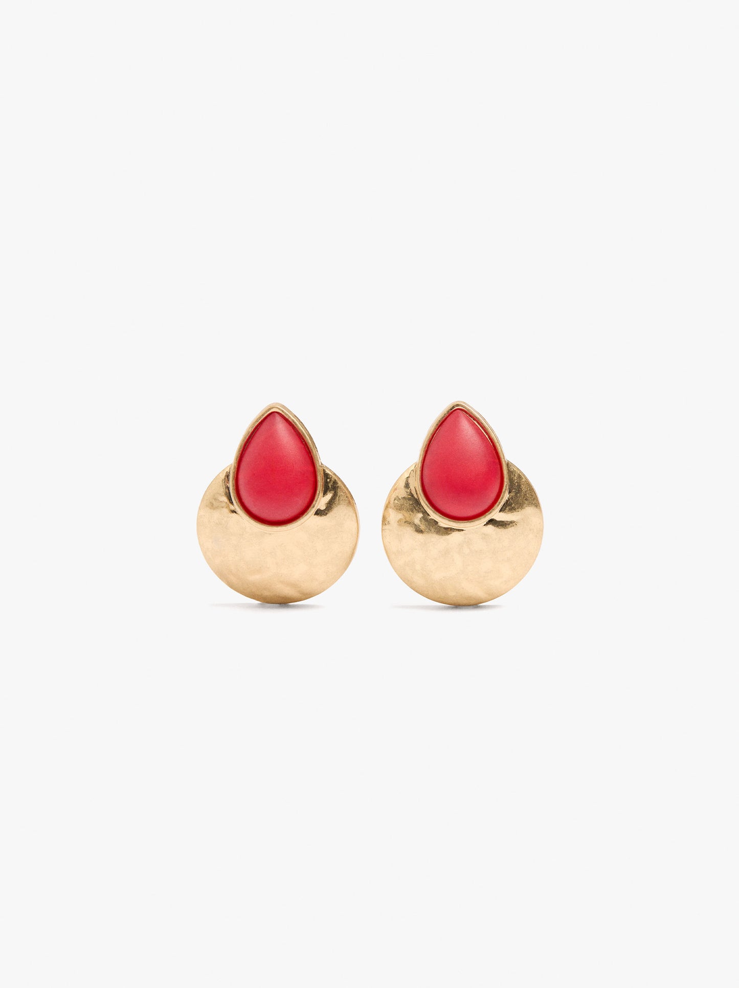 Round Earrings With Resin