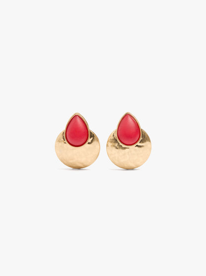 Round Earrings With Resin