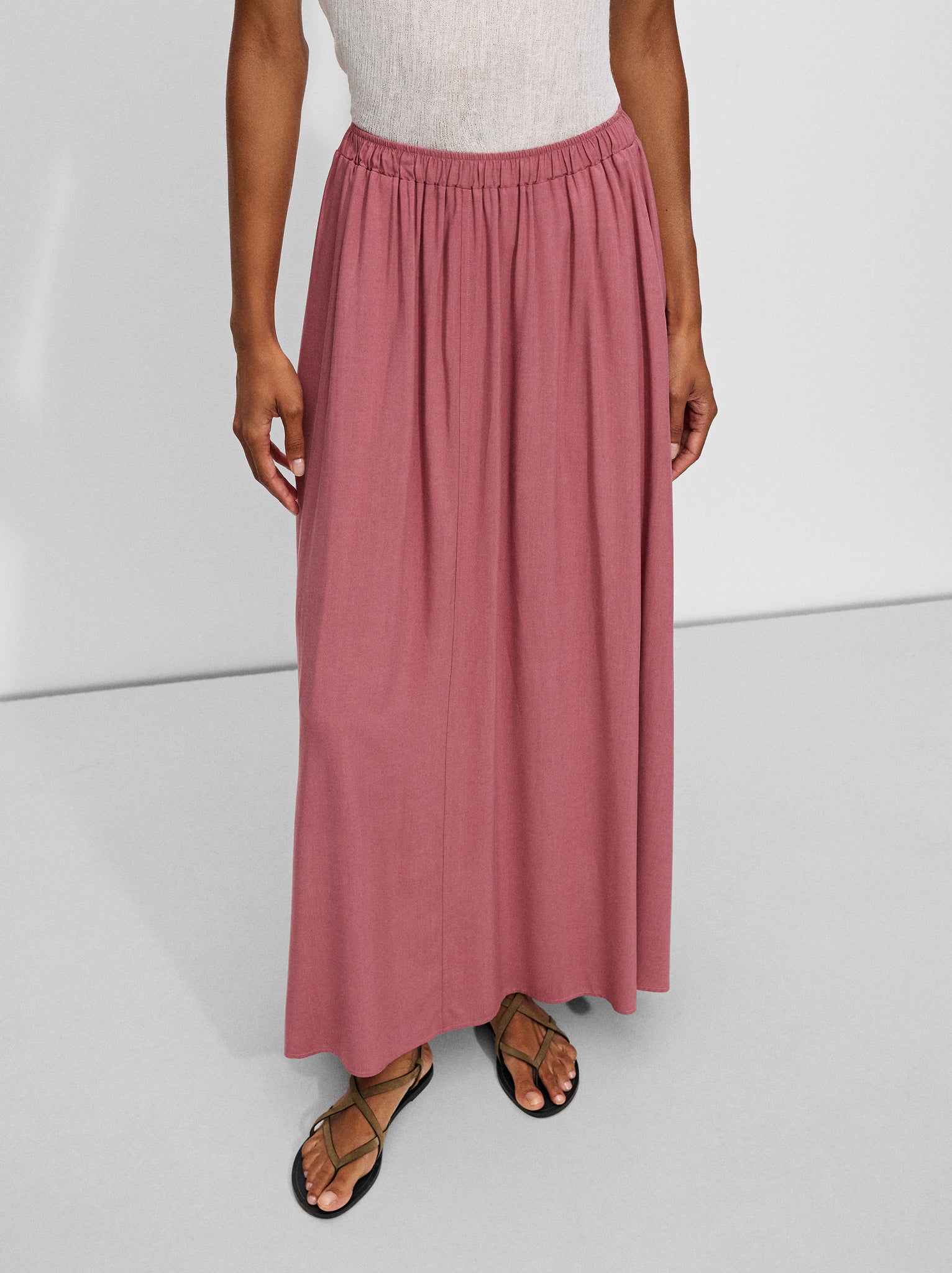 Long Skirt With Elastic Waistband