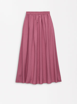 Long Skirt With Elastic Waistband