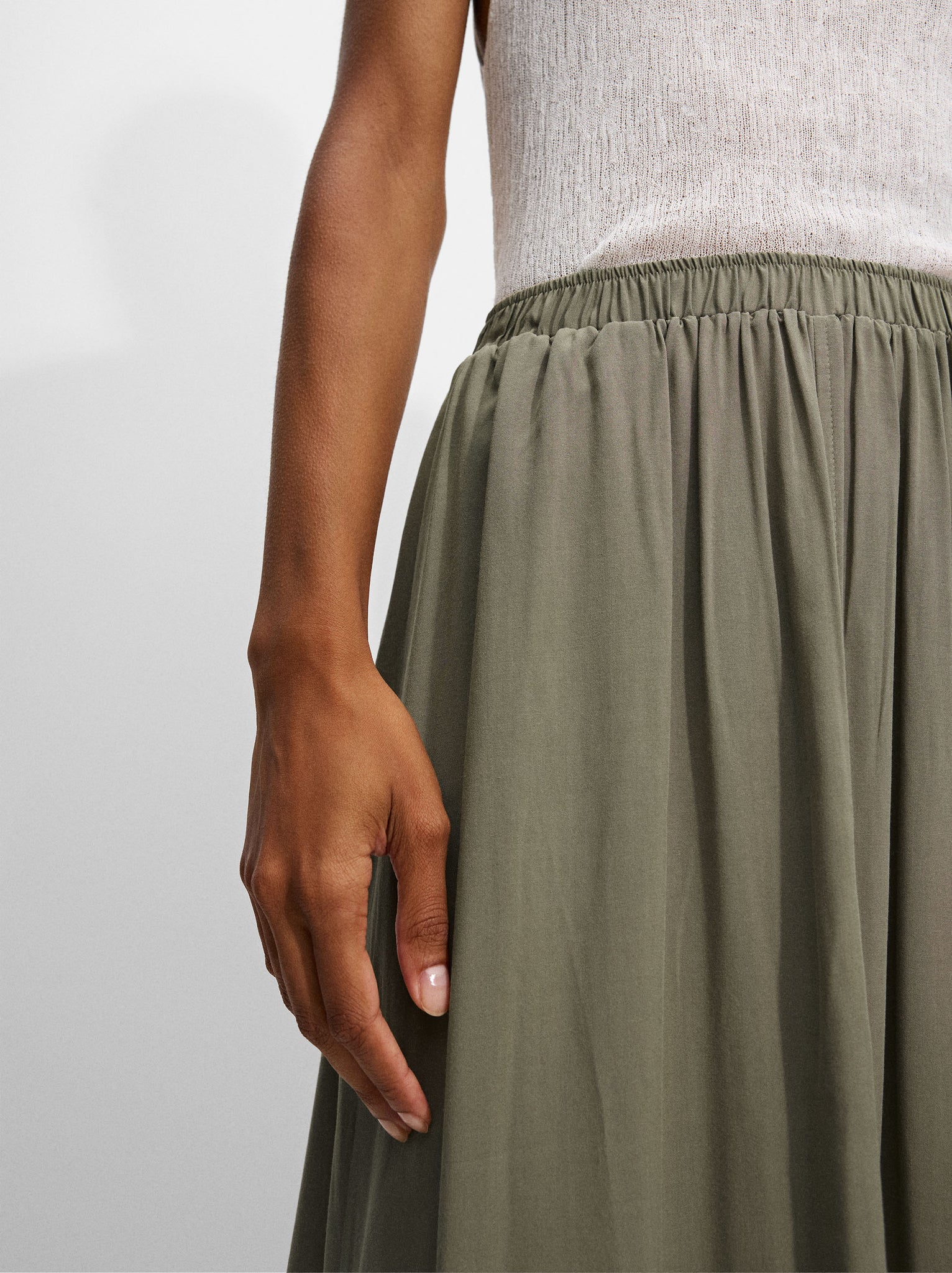 Long Skirt With Elastic Waistband