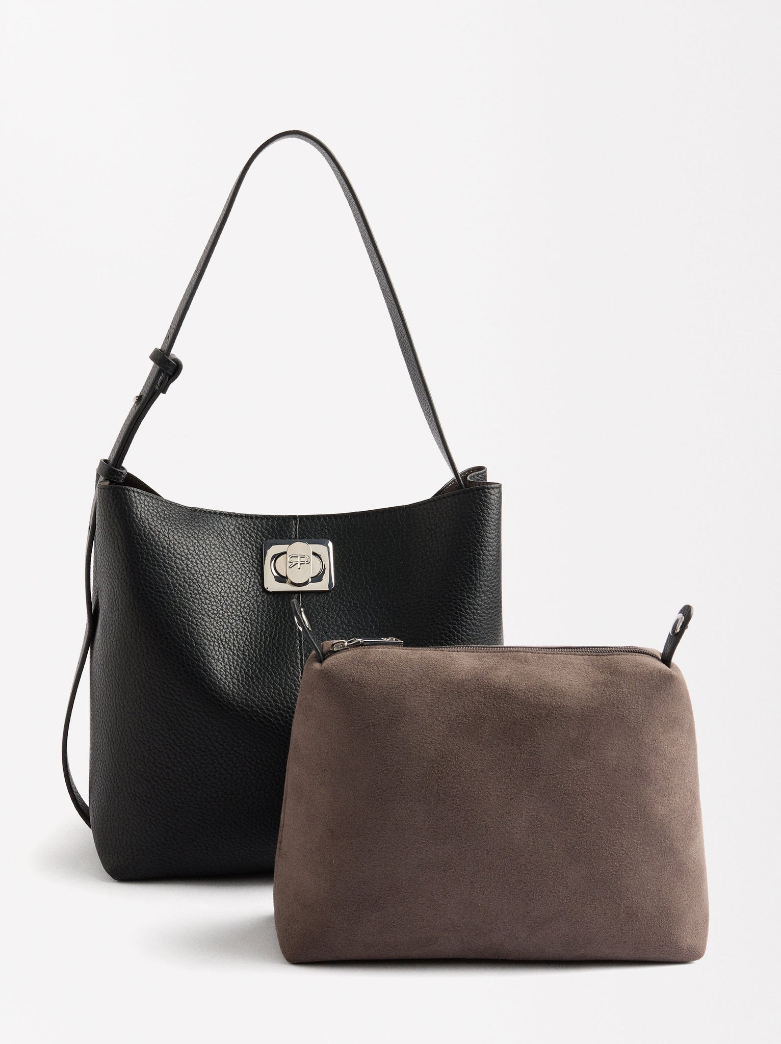 Shoulder Bag With Removable Bag