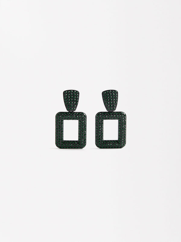 Square Crystal Earrings