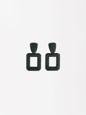 Square Crystal Earrings