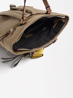 Nylon Backpack With Pendant