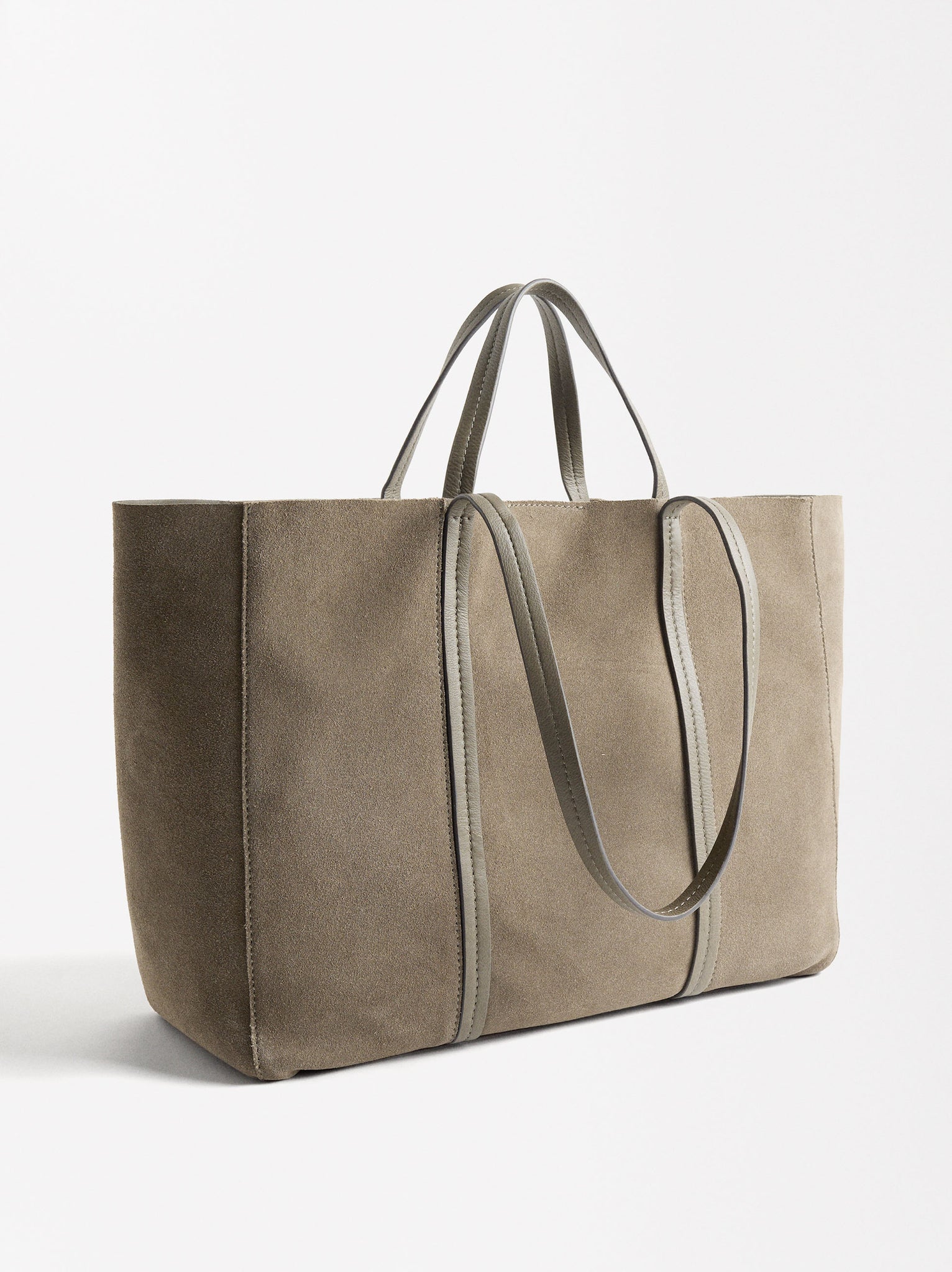 Leather Shopper Bag With Removable Pouch