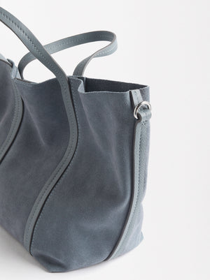 Leather Tote Bag With Removable Pouch