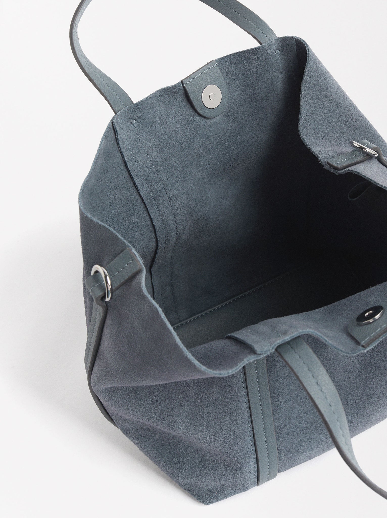 Leather Tote Bag With Removable Pouch