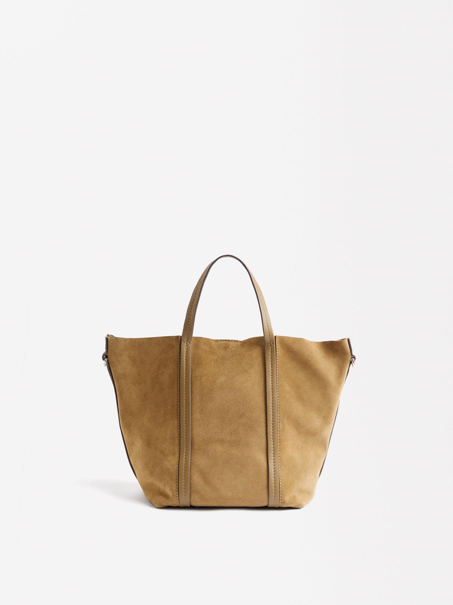 Leather Tote Bag With Removable Pouch