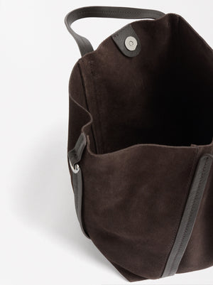 Leather Tote Bag With Removable Pouch