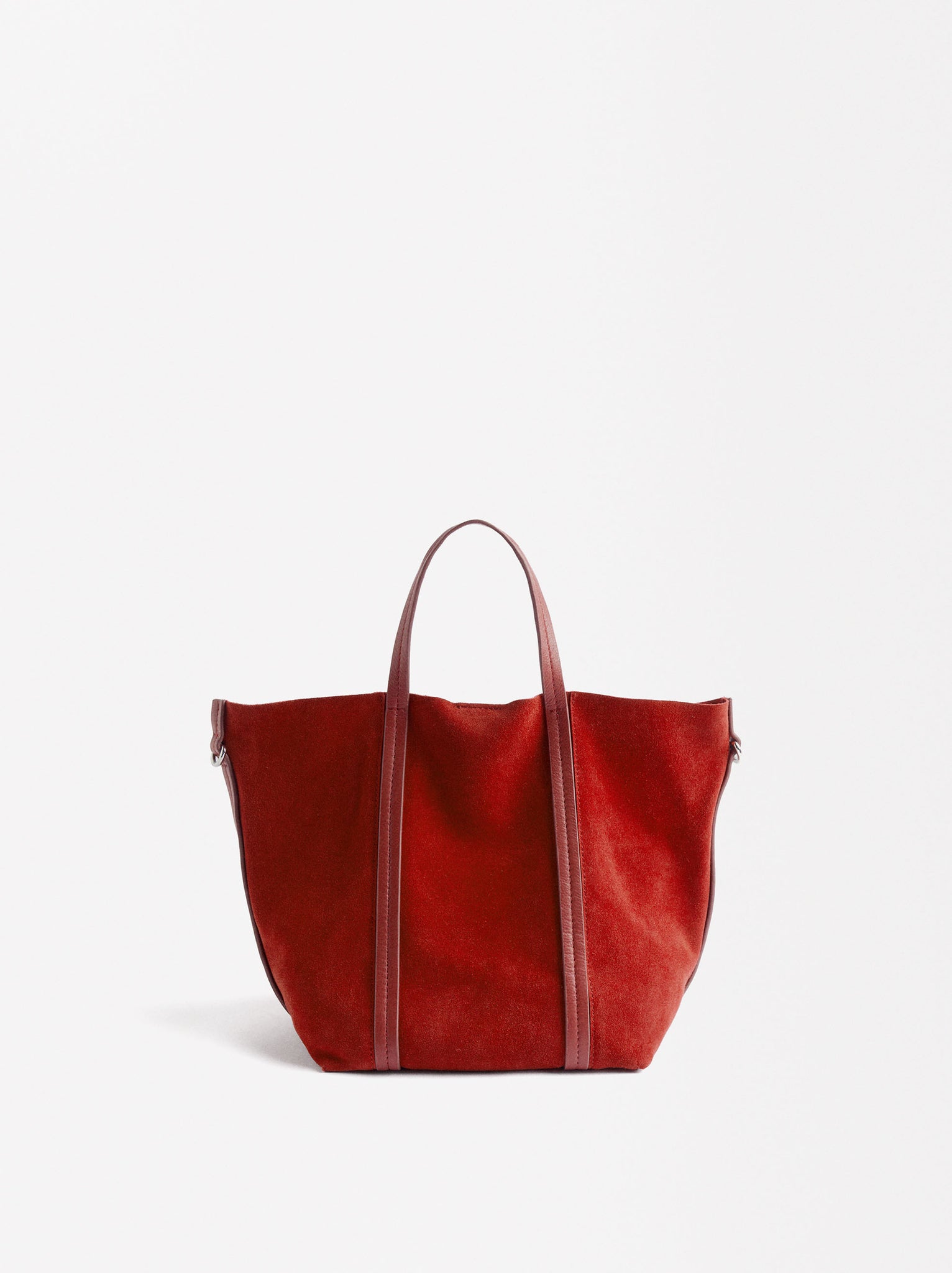 Leather Tote Bag With Removable Pouch