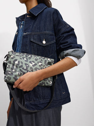 Printed Nylon Crossbody Bag