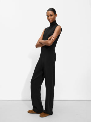 Knit Jumpsuit With High Neck