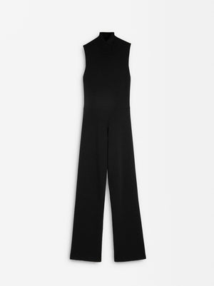 Knit Jumpsuit With High Neck